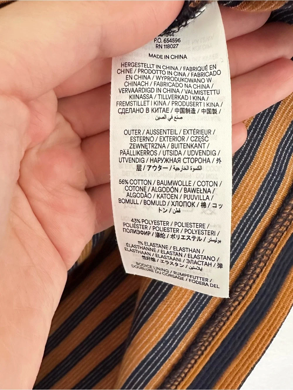 Boden Striped V-Neck Dress
